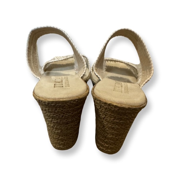 Italian Shoemakers Beige and White Wedge Sandals - Picture 2 of 4